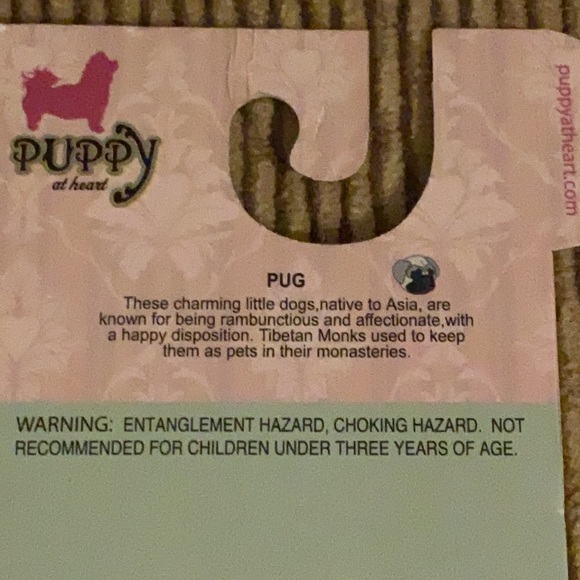 Puppy at Heart “PUG” Child’s mittens NEW - Picture 8 of 11